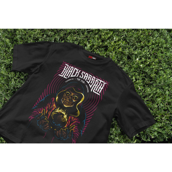 Band rock T-shirt | Skull Crystal Ball Graphic Tee | Mystical Psychic T-Shirt - Picture 1 of 10